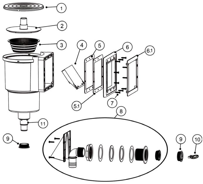 GRE CARRA 3 - BEVESTIGING VAN DE SKIMMER - 5