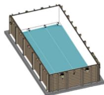 GRE CARRA 3 - FR La buse de refoulement sert a faire entrer I'eau filtrée dans le bassin. Elle traverse la paroi via l'orifice circulaire réservé sur le madrier pré-percé. MISE EN PLACE - 7