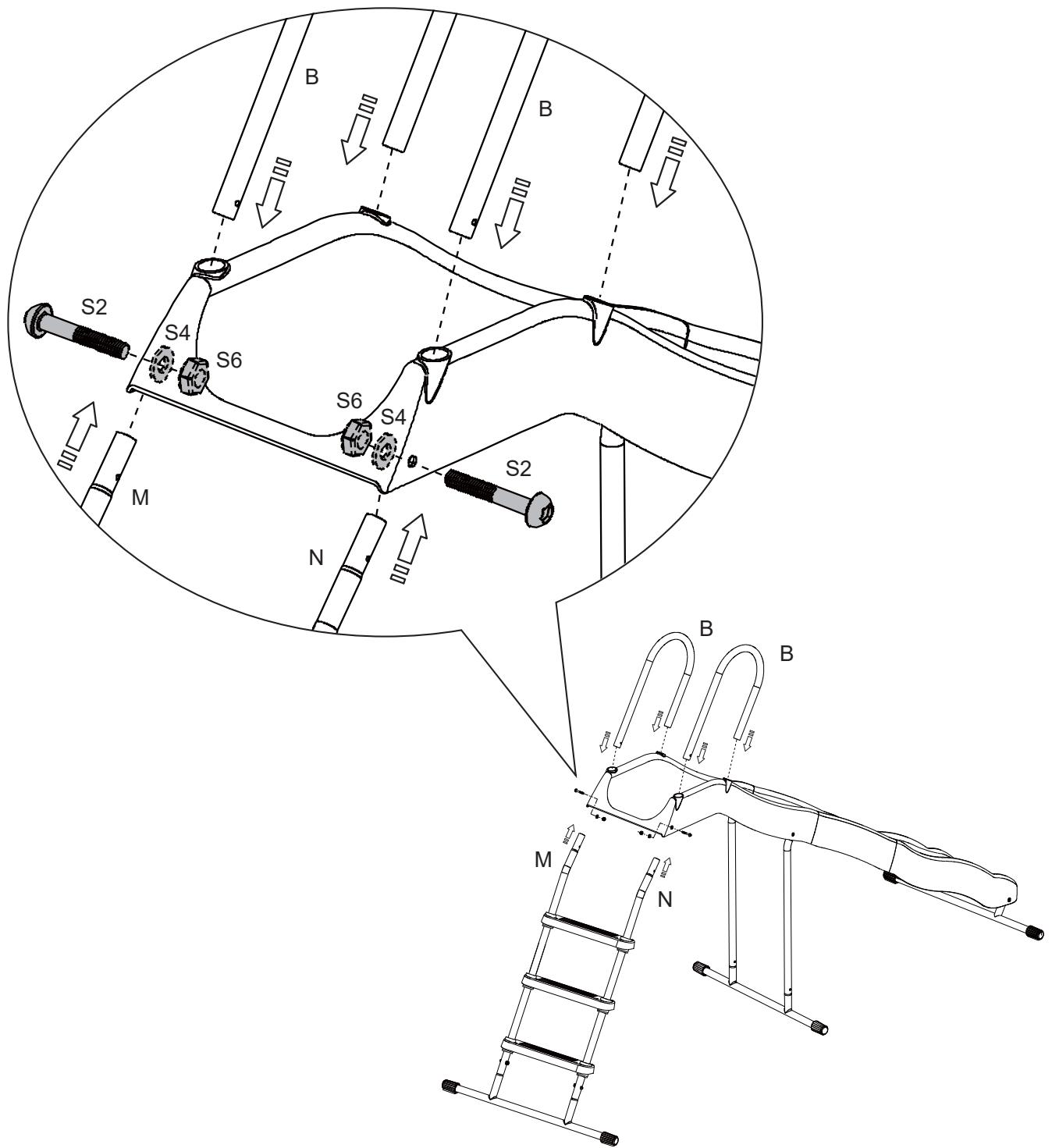 INTEX TOBOGGAN AUTOPORTANT - INSTRUCTIONS DE MONTAGE (suite) - 1