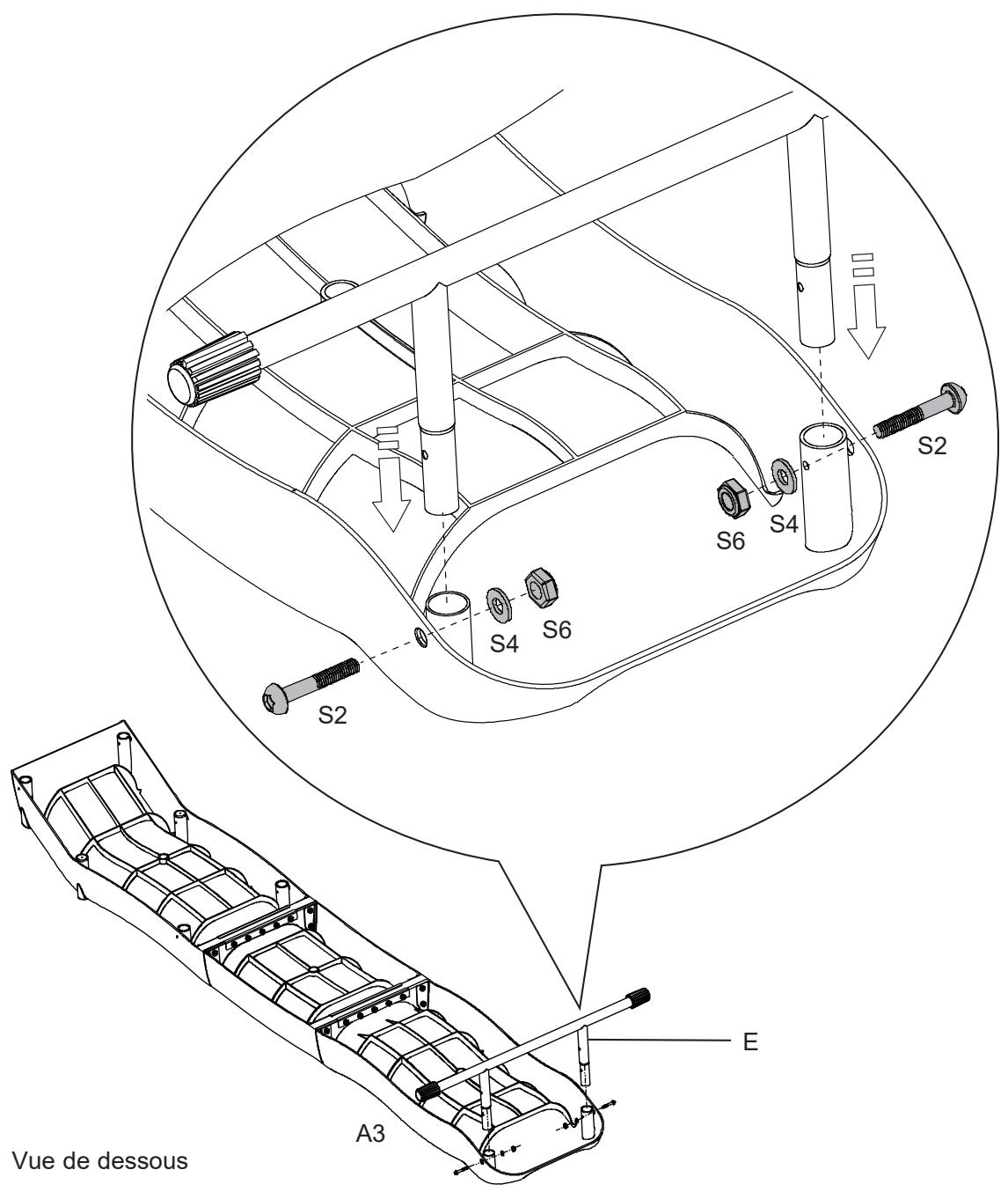 INTEX TOBOGGAN AUTOPORTANT - ASSEMBLAGE DES GLISSIÈRES ET DU PIED INFÉRIEUR - 1