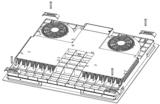 CANDY CI633CBB/1 - Locating the fixing brackets - 3