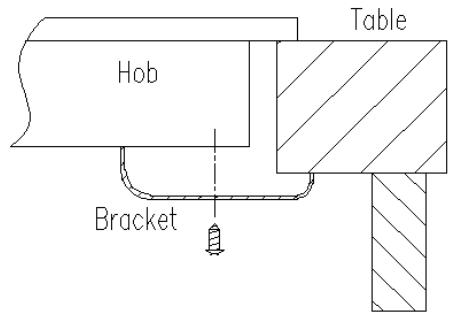 CANDY CI633CBB/1 - Locating the fixing brackets - 2