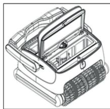 UBBINK ROBOTCLEAN ACCU PRO - NETTOYEZ L'UNITE DE FILTRATION APRES CHAQUE CYCLE DE NETTOYAGE - 2