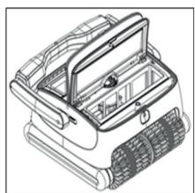 UBBINK ROBOTCLEAN ACCU PRO - PULIRE IL GRUPPO DI FILTRAZIONE DOPO OGNI CICLO DI PULIZIA - 2