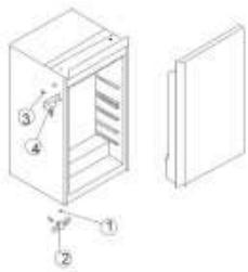 FRIONOR FI1224E - Inversion du sens d'ouverture de la porte du réfrigérateur / congélateur encastrable : - 1