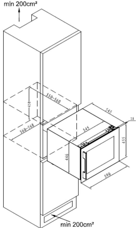 CATA VI 54024 X - L'appareil est donc pour être installé sous le plan de travail ou celui sur le sol. - 1