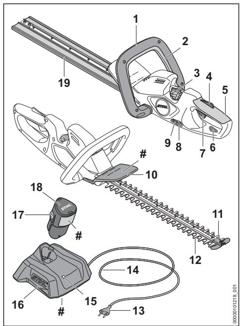 STIHL HSA 30.0, 40.0 - Heggenschaar, accu en acculader - 1