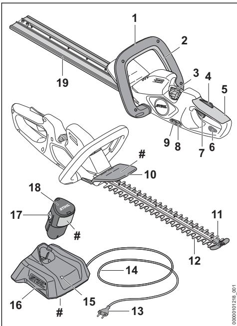 STIHL HSA 30.0, 40.0 - Hedge Trimmer, Battery and Charger - 1