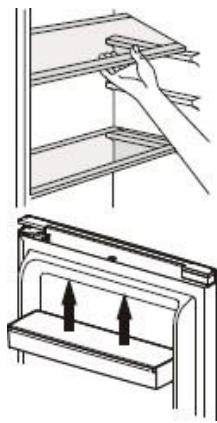 BRANDT BIL1220ES - Positionnement des balconnets de porte - 1