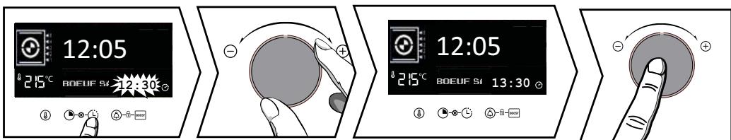 BRANDT BOP2438BB - - AEndringer af klokkeslaet for aflsutnig af tilberedning - 1