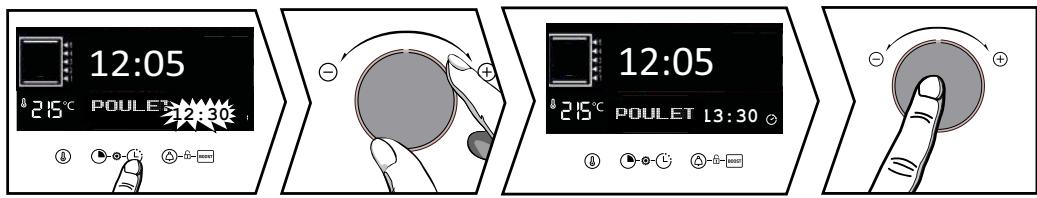 BRANDT BOP2438BB - - Changing the cooking end time - 1