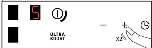 BRANDT BPI2638UB - + / - Réglage de la puissance - 2