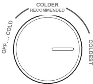 BRANDT BFC8600EW - Temperature setting of the Fridge Compartment - 1