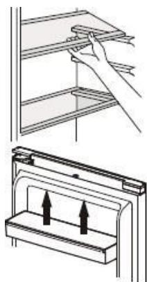 BRANDT BFC8600EW - Utilização das prateleiras - 1