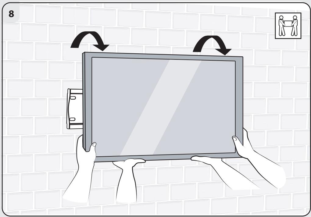 LEXMAN WALL MOUNT TV BRACKET - FLUSH - ADVERTENCIA - 7