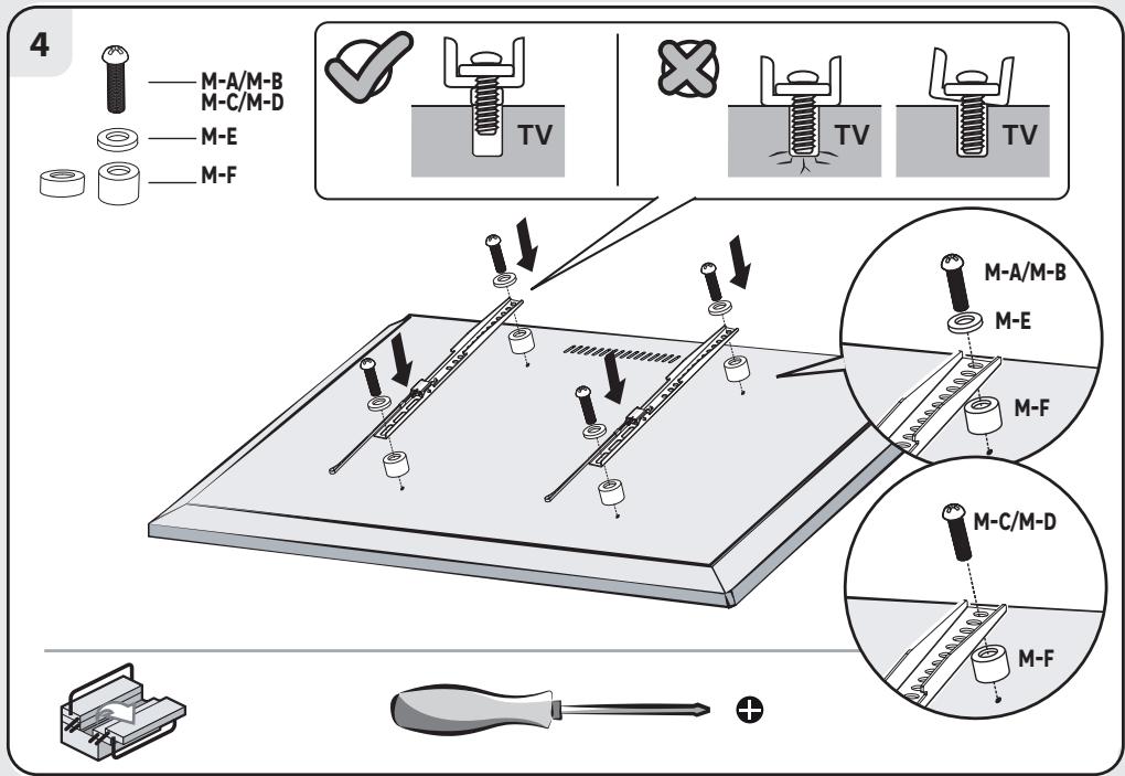 LEXMAN WALL MOUNT TV BRACKET - FLUSH - ADVERTENCIA - 3