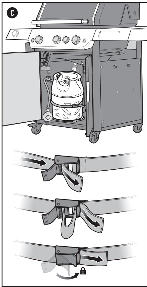 WEBER GENESIS E-315 • E-325s • S-325s • SE-E-325s E-415 • E-425s • SE-E-425s E-335 • S-335 • E-435 - Installation de la bouteille de GPL - 2