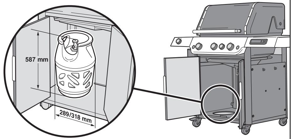 WEBER GENESIS E-315 • E-325s • S-325s • SE-E-325s E-415 • E-425s • SE-E-425s E-335 • S-335 • E-435 - Conditions requises pour le placard du barbecue - 1