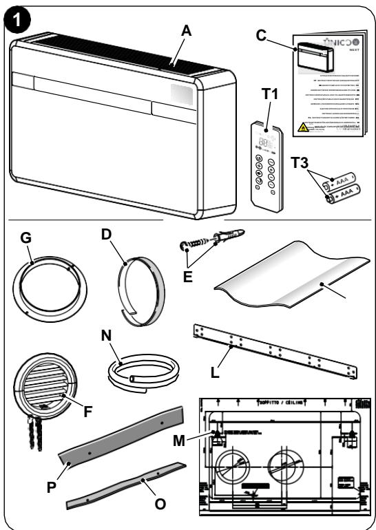 OLIMPIA SPLENDID UNICO - - LIST OF THE COMPONENTS SUPPLIED - 1