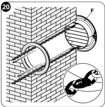 OLIMPIA SPLENDID UNICO - -Montage des conduits de l'air et des grilles externes - 13