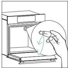 CANDY CA6 N3B3YTB - Changing the bulb on top: - 3