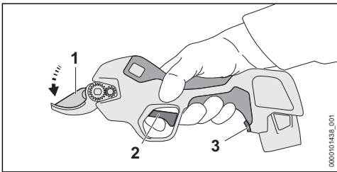 STIHL ASA 20 - Switching off the pruning shears - 1