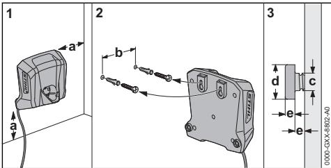 STIHL ASA 20 - Mounting the charger on a wall - 1