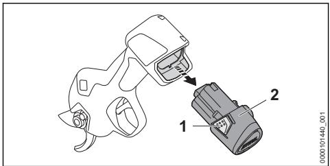 STIHL ASA 20 - Estrazione della batteria - 1