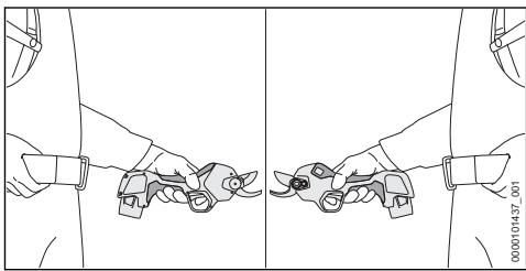 STIHL ASA 20 - Holding and controlling the pruning shears - 1