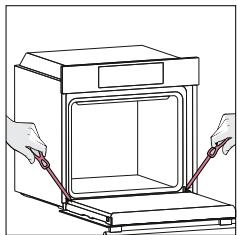 ROSIERES RO6 C3B3YTX - removal and cleaning the glass door - 1