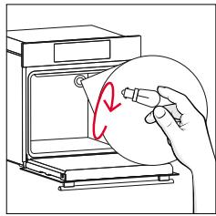 ROSIERES RO6 C3B3YTX - Changing the bulb on top: - 6