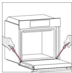 ROSIERES RO6 C3B3YTX - EXTERIOR DEL HORNO: retirada y limpieza de la puerta de cristal - 1