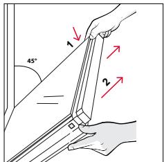 ROSIERES RO6 C3B3YTX - removal and cleaning the glass door - 3