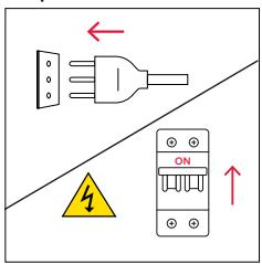 ROSIERES RO6 C3B3YTX - Changing the bulb on top: - 5