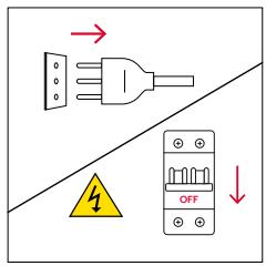 ROSIERES RO6 T3B3YTB NOIR - Changing the bulb on top: - 1