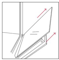ROSIERES RO6 T3B3YTB NOIR - OUTSIDE THE OVEN: removal and cleaning the glass door - 4