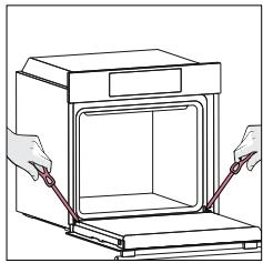 ROSIERES RO6 T3B3YTB NOIR - OUTSIDE THE OVEN: removal and cleaning the glass door - 9
