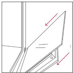 ROSIERES RO6 T3B3YTB NOIR - OUTSIDE THE OVEN: removal and cleaning the glass door - 8