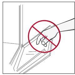 ROSIERES RO6 U3B3YTX INOX - OUTSIDE THE OVEN: removal and cleaning the glass door - 5