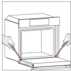 ROSIERES RO6 U3B3YTX INOX - UUNIN ULKOPUOLELLA: lasioven irrotus ja puhdistus - 1