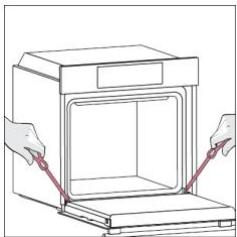 ROSIERES RO6 U3B3YTX INOX - CURÂTAREA EXTERIORULUI CUPTORULUI: indepartarea Şi curâtarea uşii de sticlă - 1