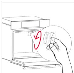 ROSIERES RO6 U3B3YTX INOX - Ustteki ampulun degistirilmesi: - 2