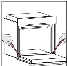 ROSIERES RO6 U3B3YTX INOX - OUTSIDE THE OVEN: removal and cleaning the glass door - 9
