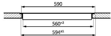 ROSIERES RIF63DCS - PLYTA 65 cm - 6