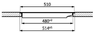ROSIERES RIF63DCS - MESURES ENCASTREMENT STANDARD 65 HAUT - 5