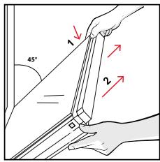 ROSIERES RO6 T5G3YTB - OUTSIDE THE OVEN: removal and cleaning the glass door - 3
