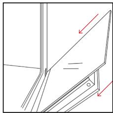 ROSIERES RO6 T5G3YTB - OUTSIDE THE OVEN: removal and cleaning the glass door - 8