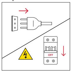 ROSIERES RO6 T5G3YTB - Changing the lateral bulb: - 1