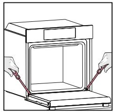 ROSIERES RO6 T5G3YTB - OUTSIDE THE OVEN: removal and cleaning the glass door - 1