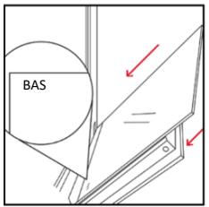 ROSIERES RO6 T5G3YTB - 6.2.2.EXTÉRIEUR DU FOUR: retrait et nettoyage de la porte en verre - 7